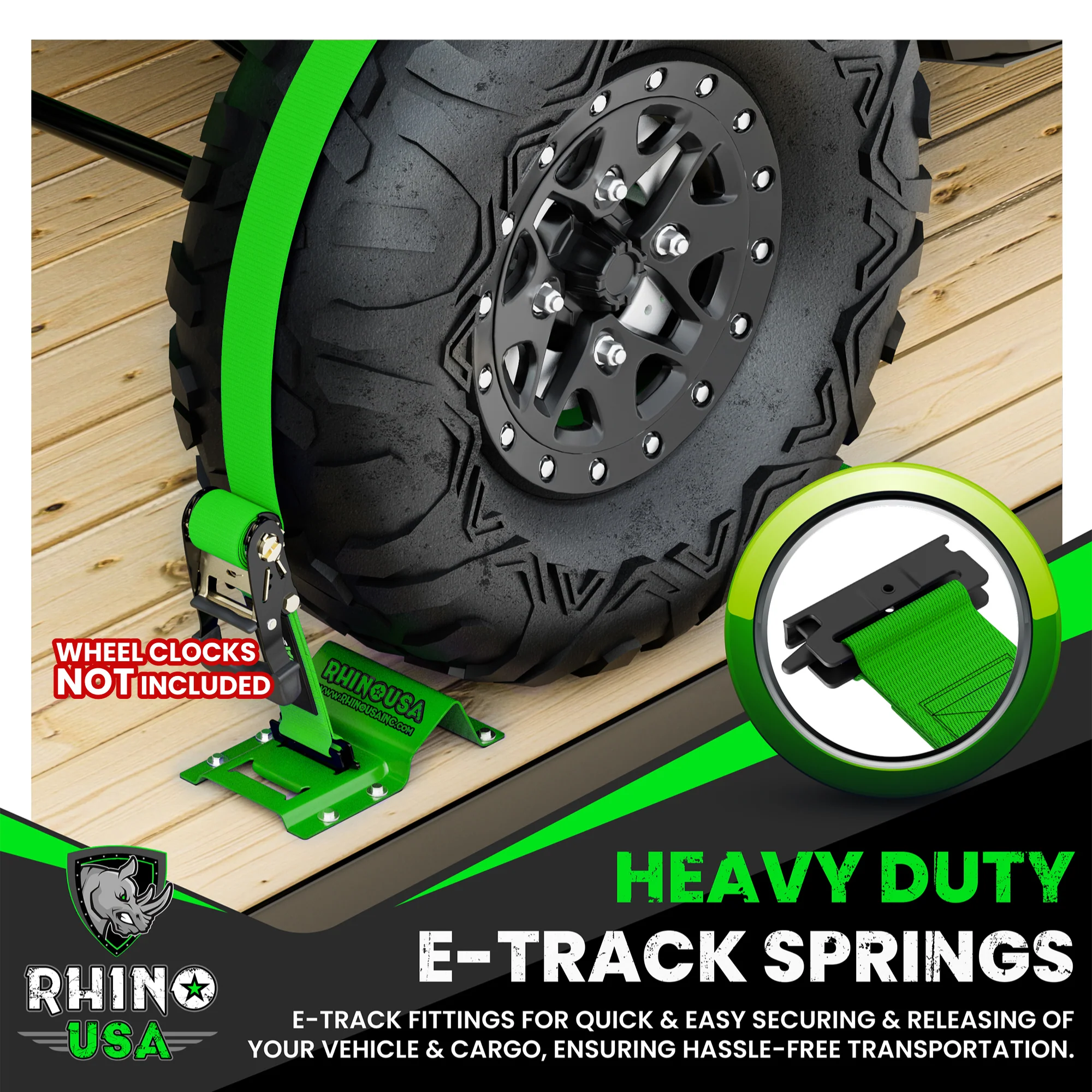 E-Track Ratchet Tie-Down Straps - Image 3