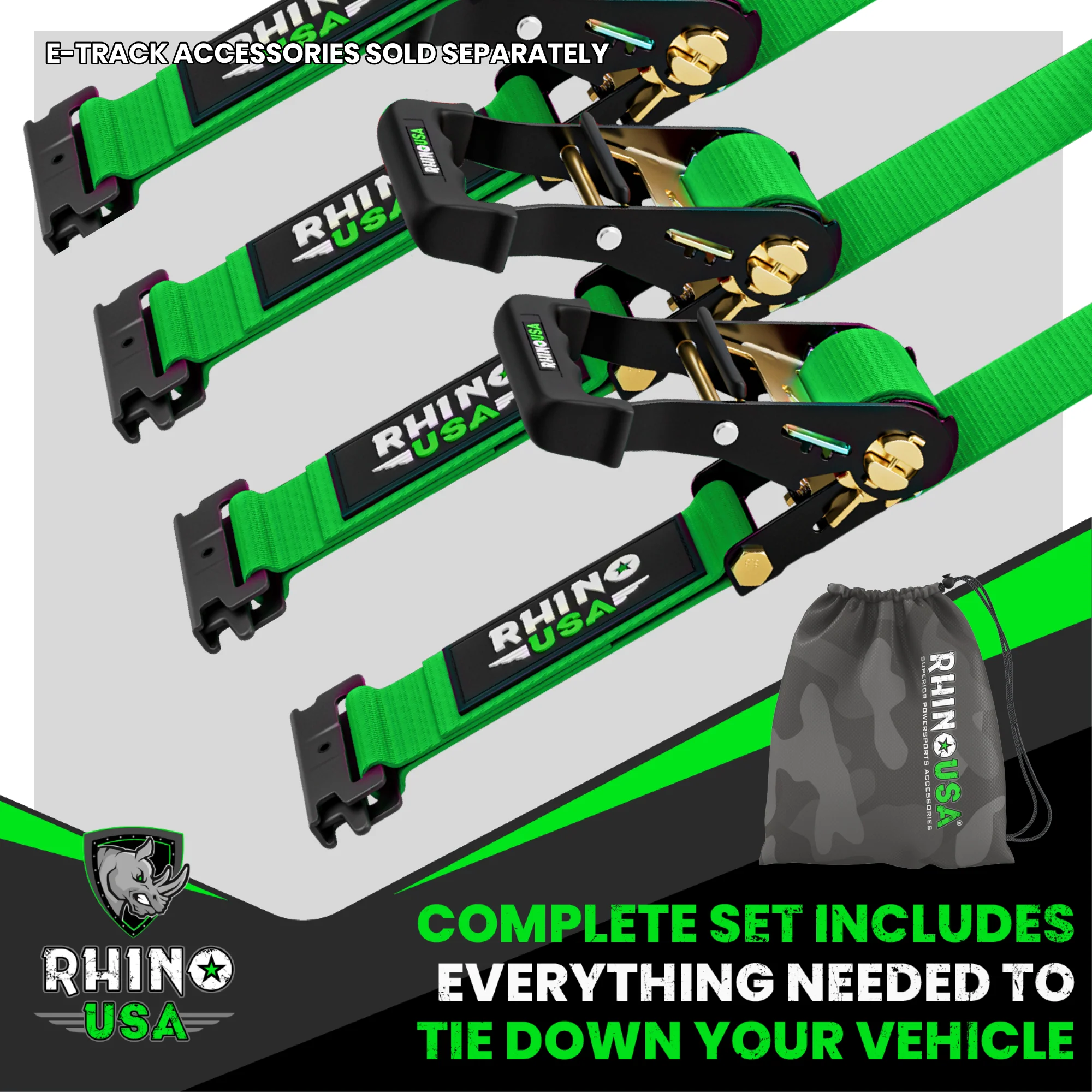 E-Track Ratchet Tie-Down Straps - Image 4