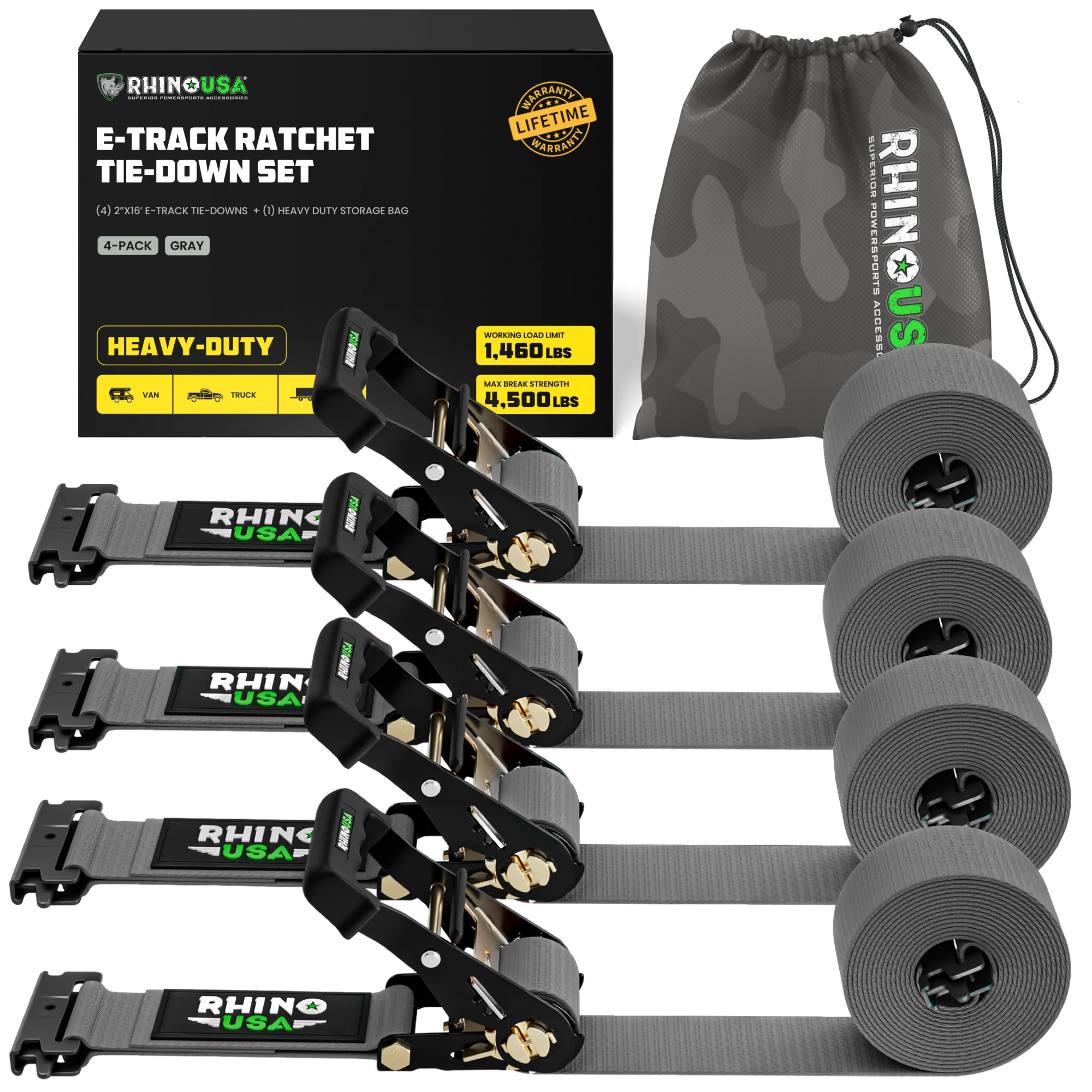 E-Track Ratchet Tie-Down Straps - Image 43