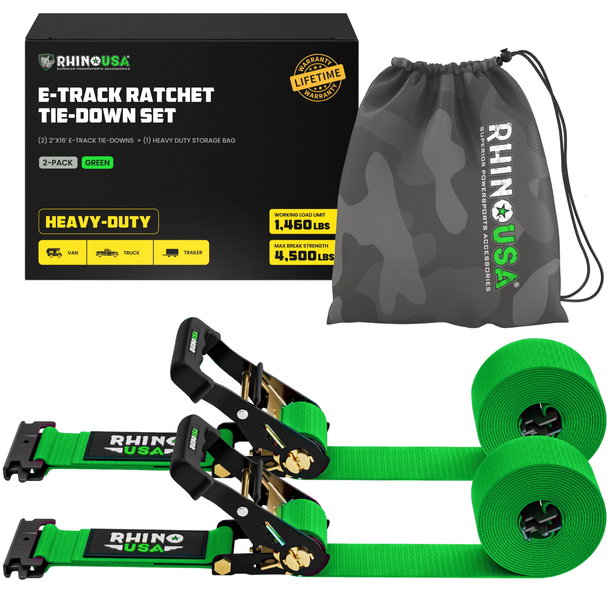 E-Track Ratchet Tie-Down Straps - Image 8