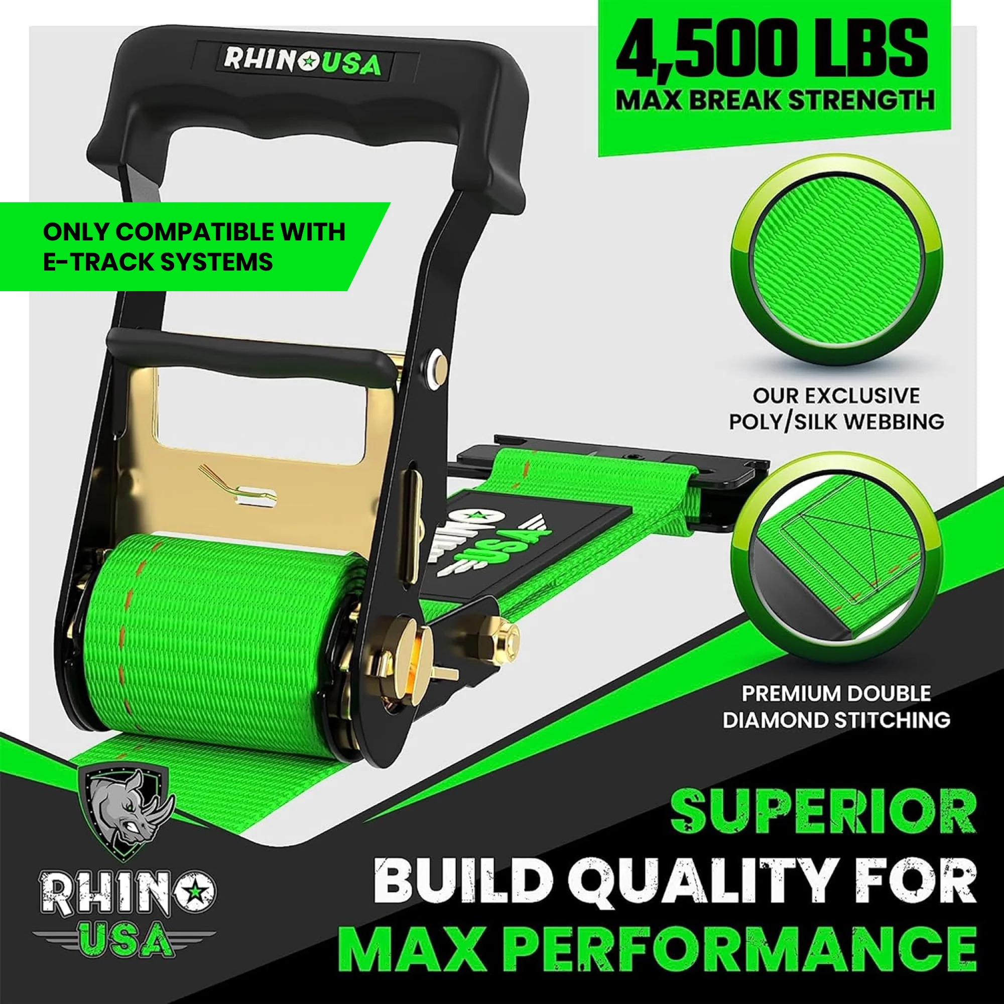 E-Track Ratchet Tie-Down Straps - Image 9