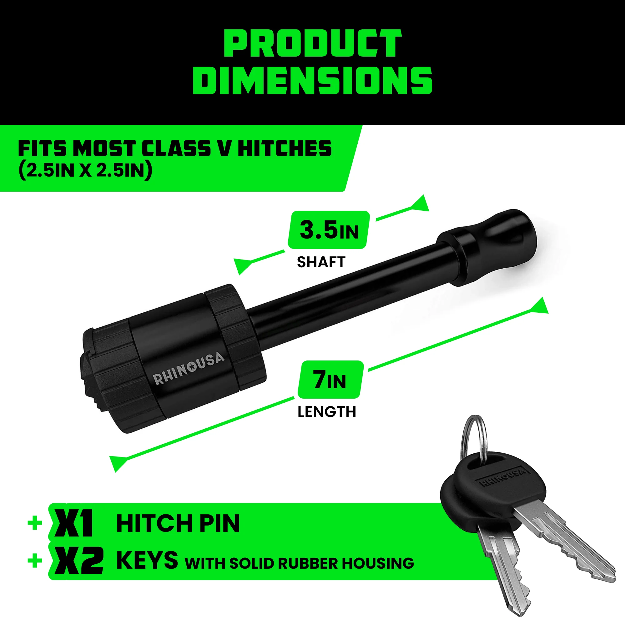 2.5" Locking Trailer Hitch Pin - Image 4