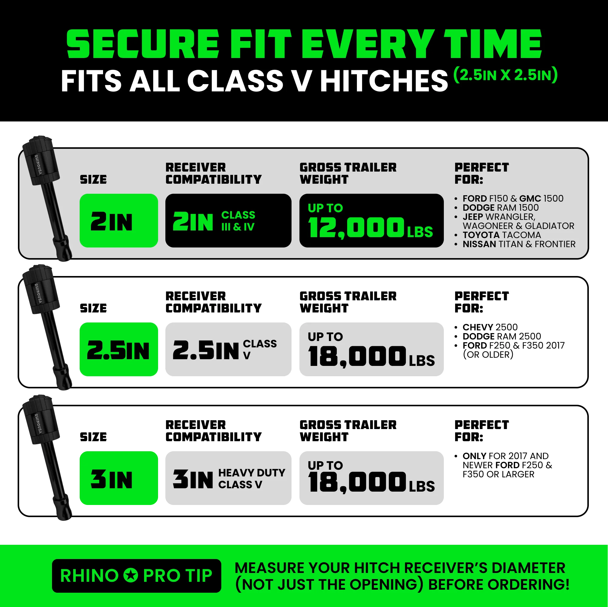 2" Locking Trailer Hitch Pin - Image 3