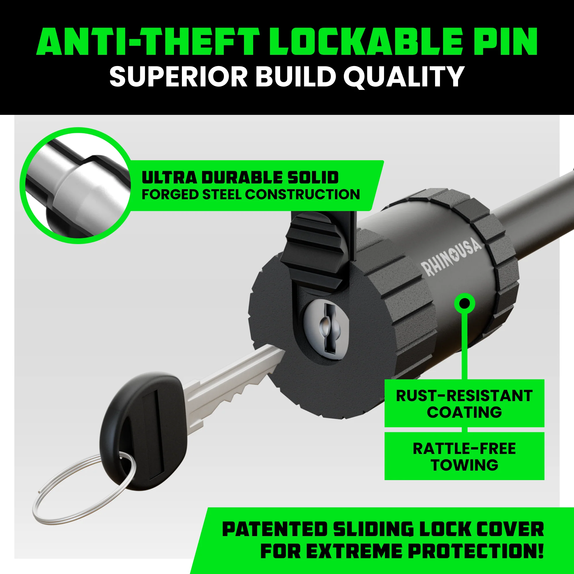 2" Locking Trailer Hitch Pin - Image 5