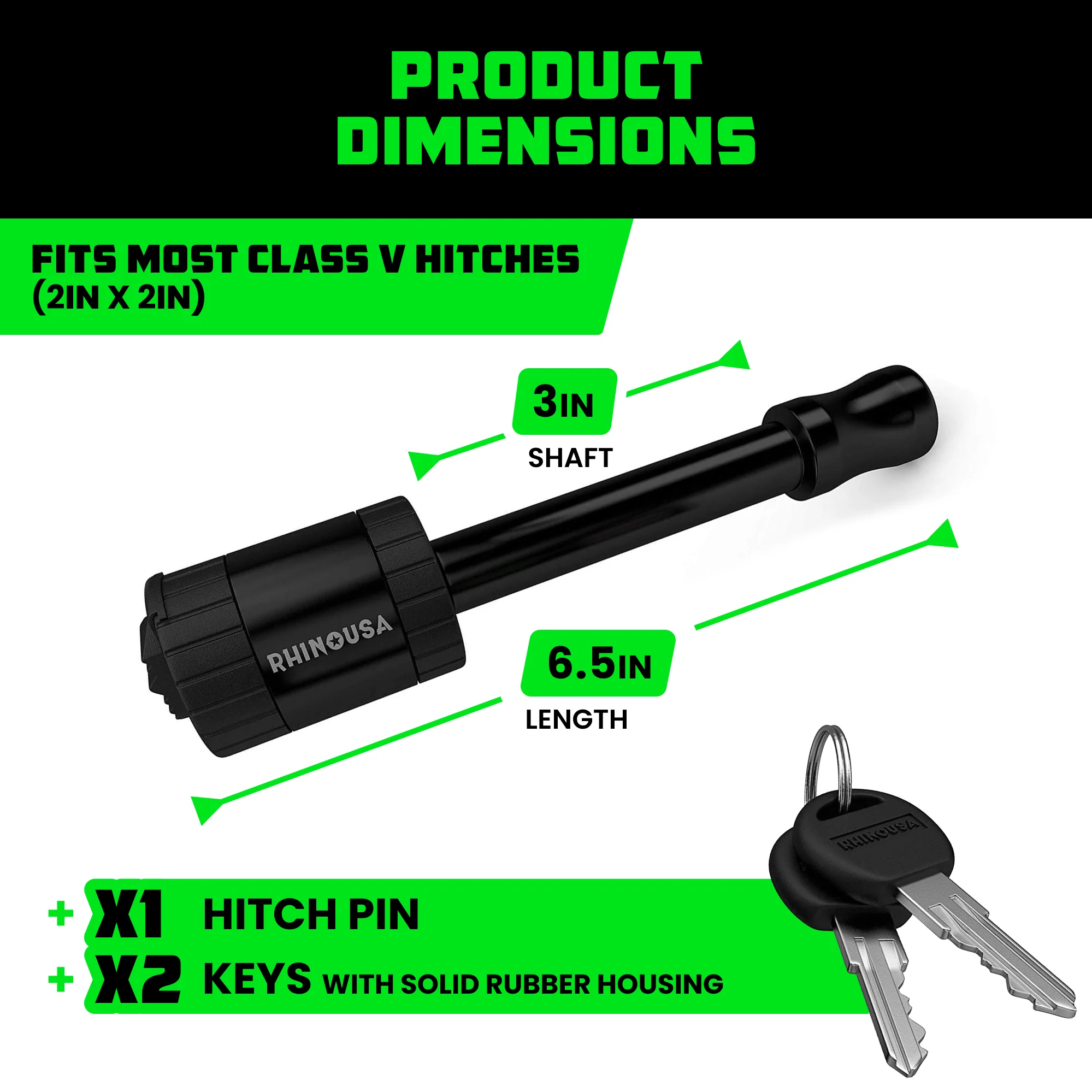 2" Locking Trailer Hitch Pin - Image 8