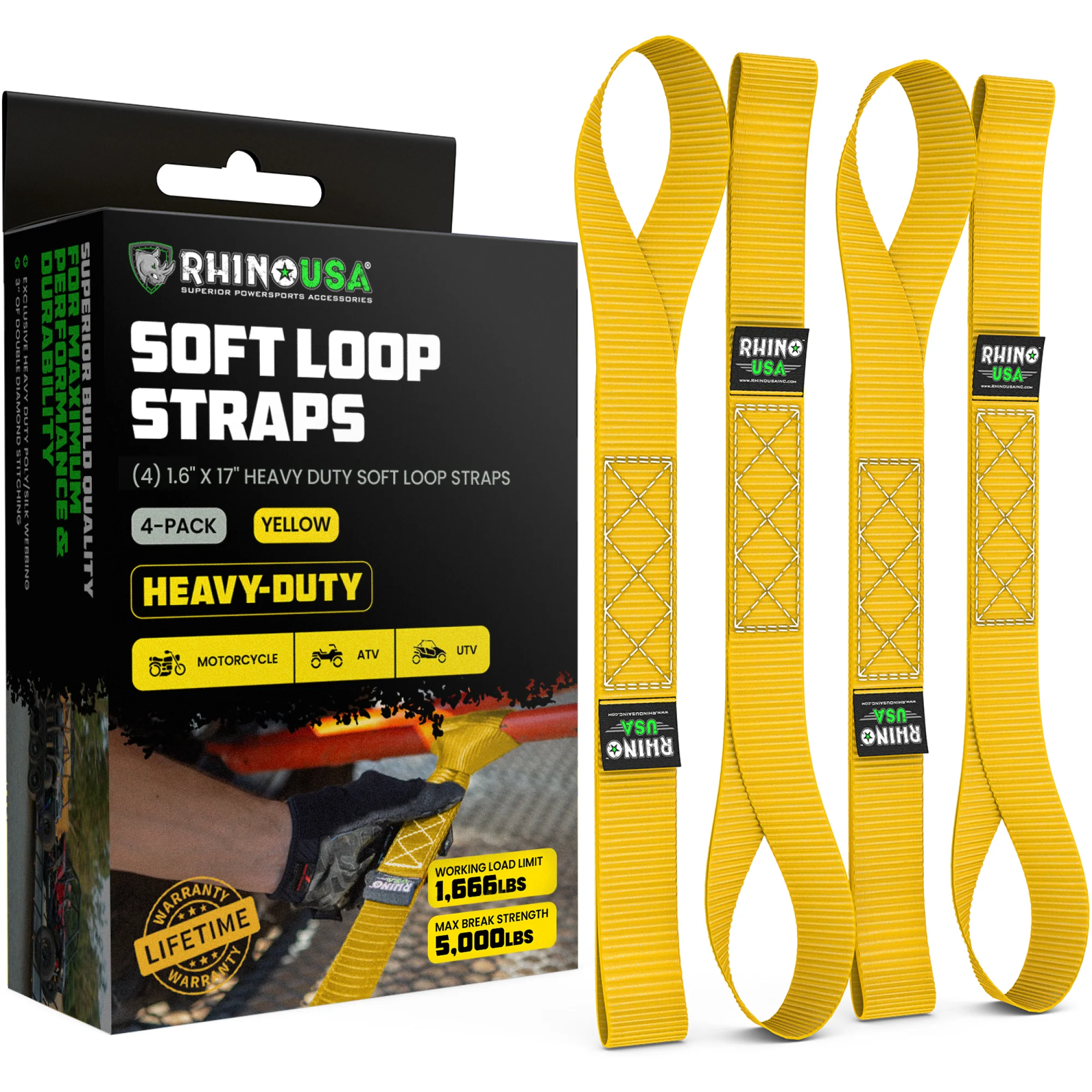 1.6" x 17" Soft Loop Tie-Down Straps (4-Pack) - Image 54