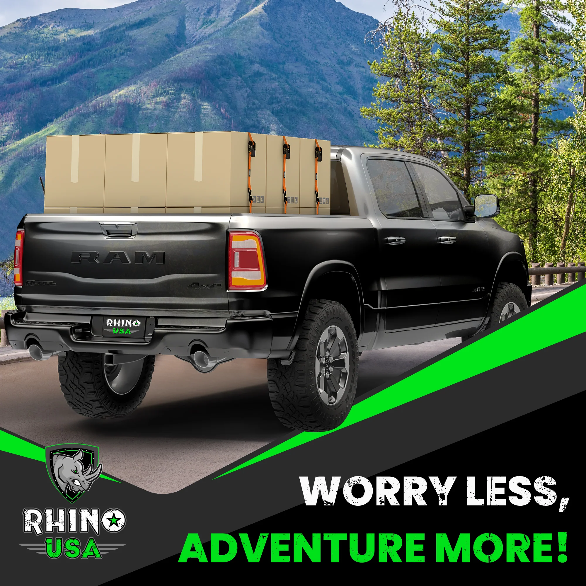 1" x 15' Ratchet Tie-Down Set (4-Pack) - Image 16