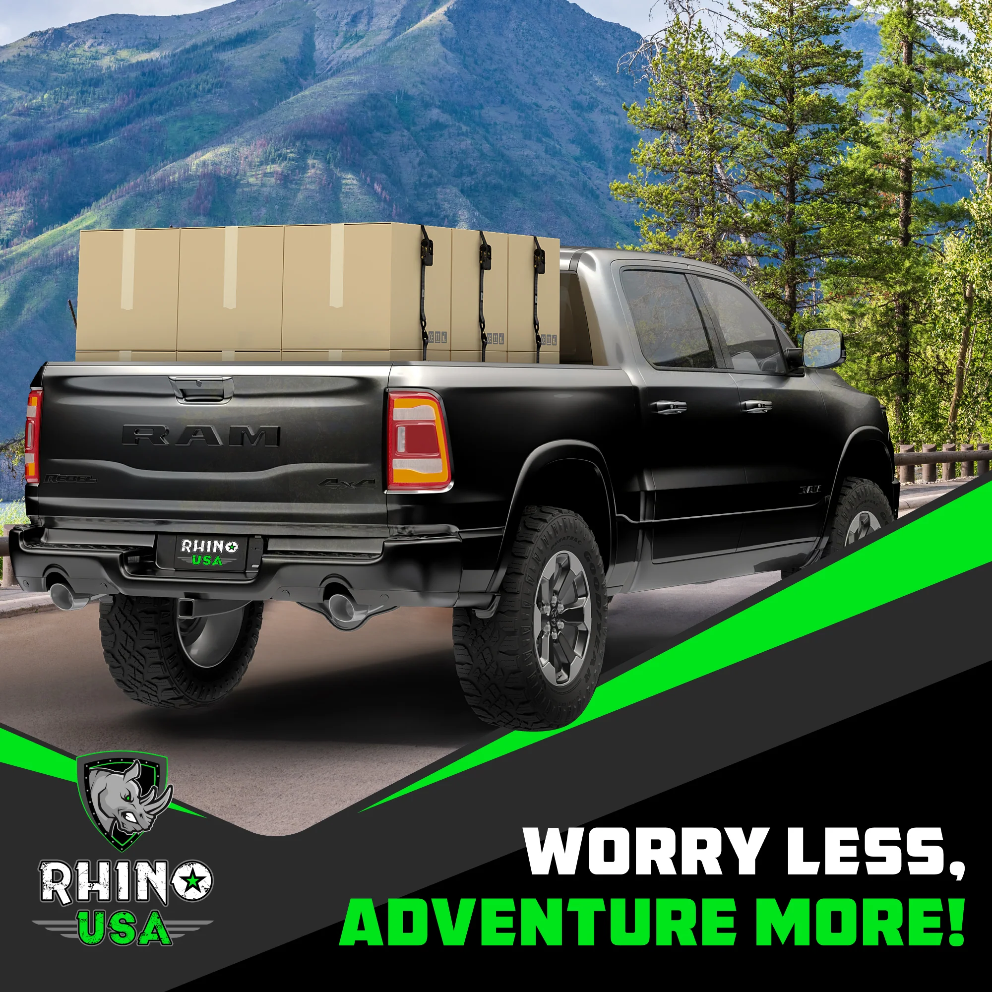 1" x 15' Ratchet Tie-Down Set (4-Pack) - Image 23