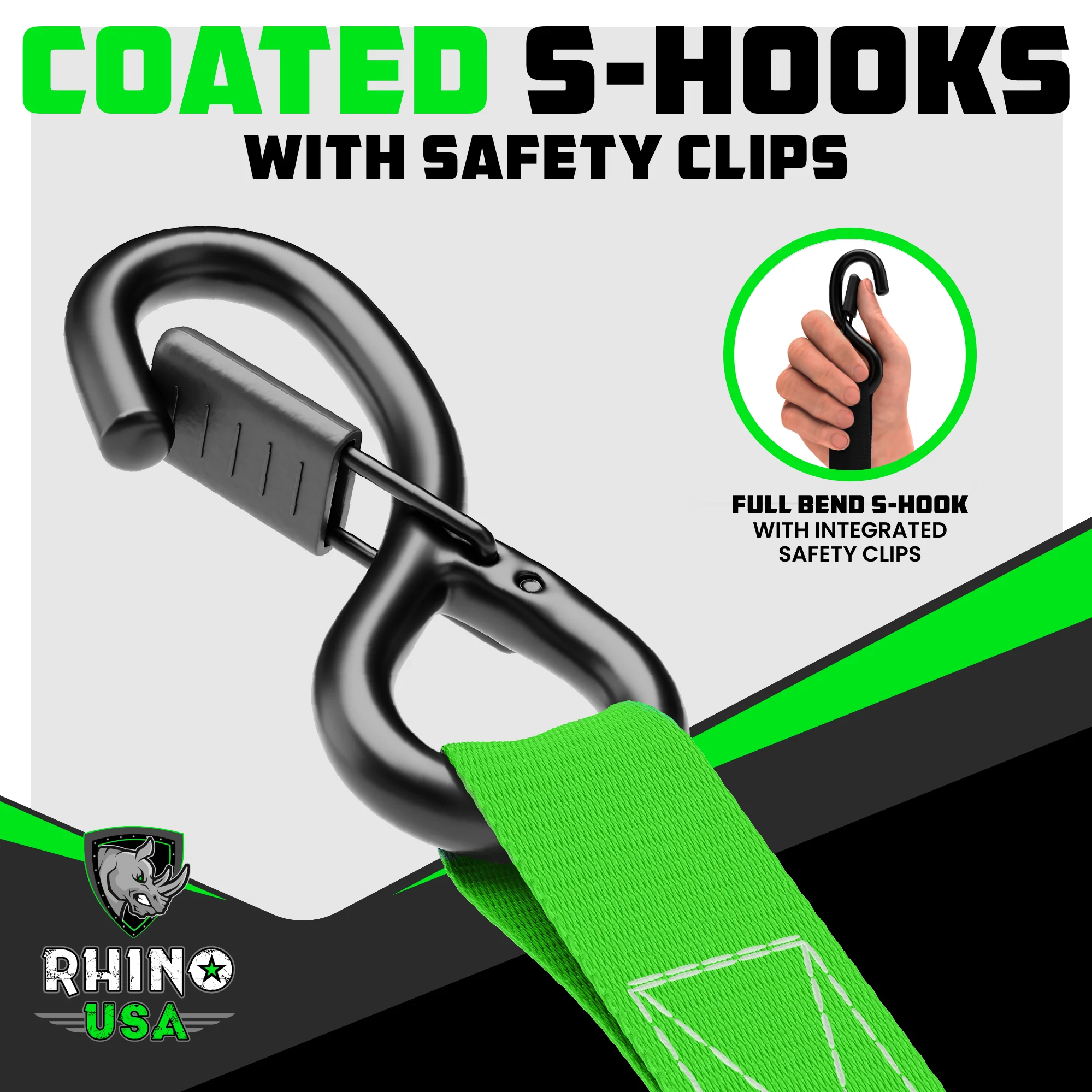 1" x 15' Ratchet Tie-Down Set (4-Pack) - Image 26