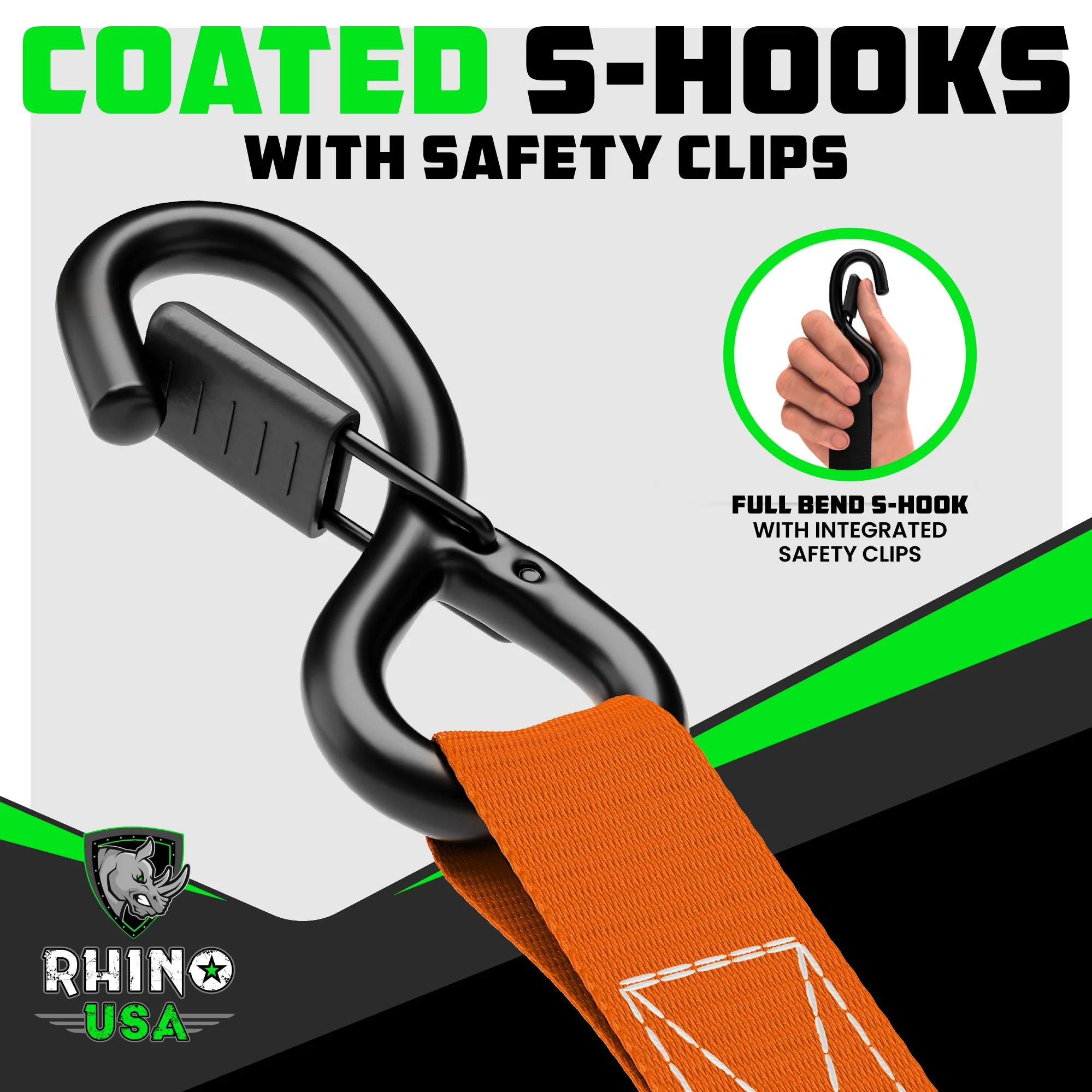 1" x 15' Ratchet Tie-Down Set (4-Pack) - Image 83