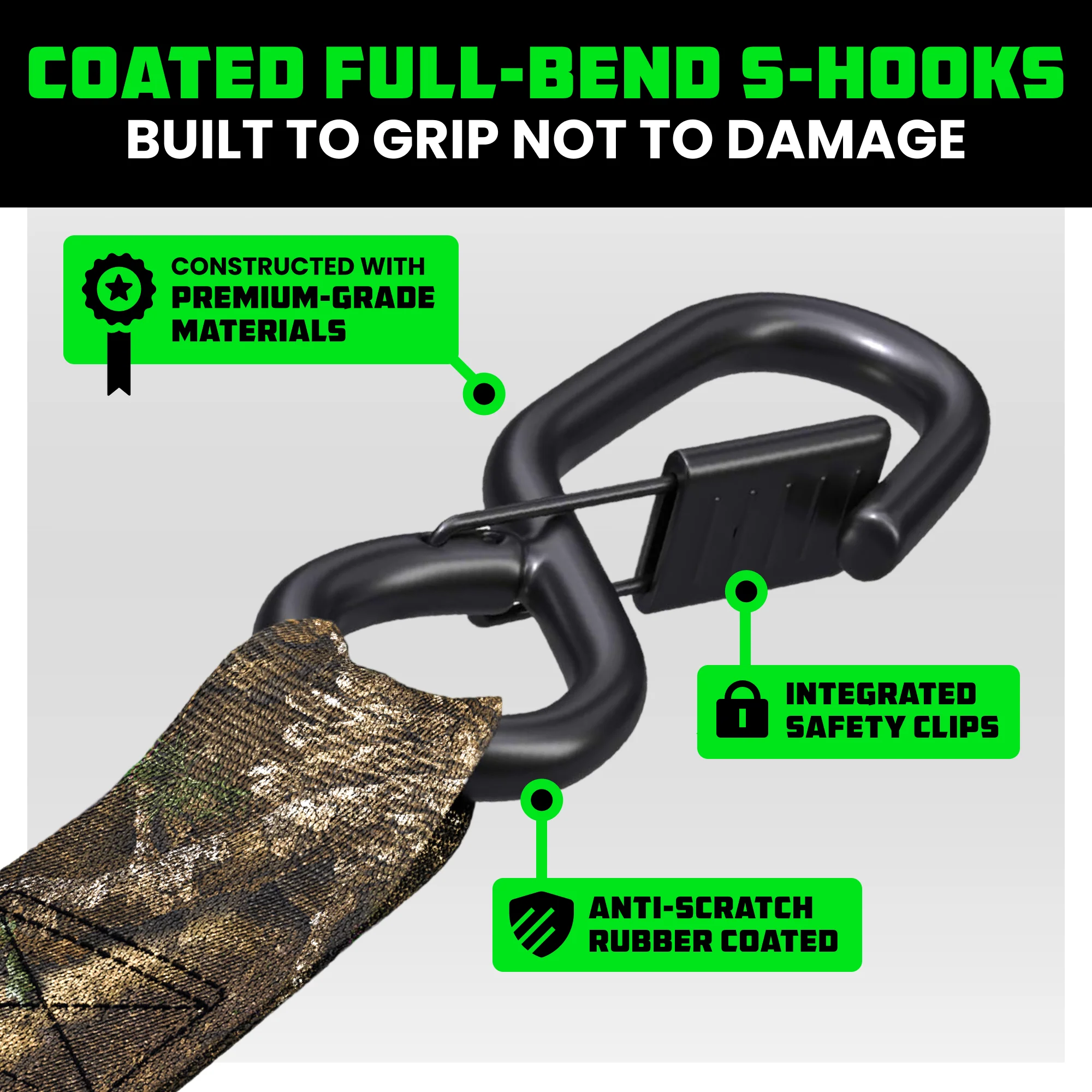 1" x 15' Ratchet Tie-Down Set (4-Pack) - Image 97