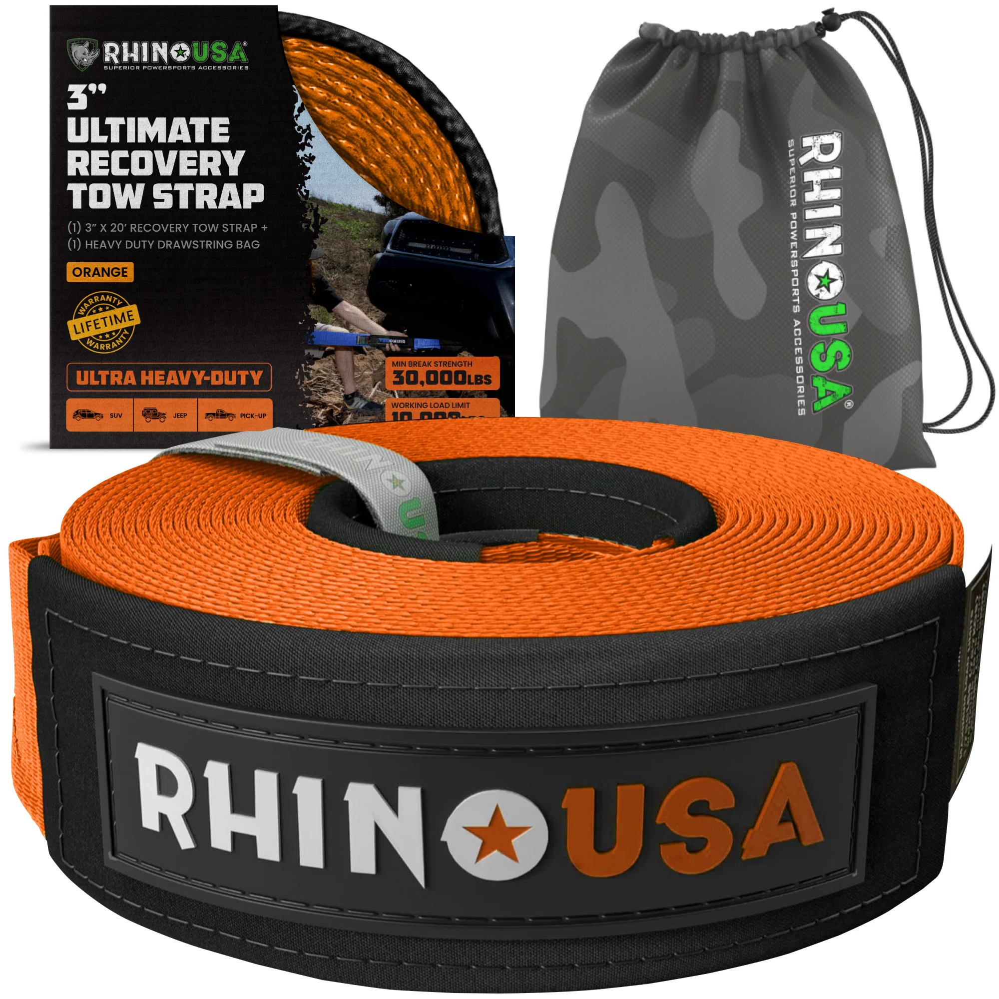 3" Ultimate Recovery Tow Strap - Image 32