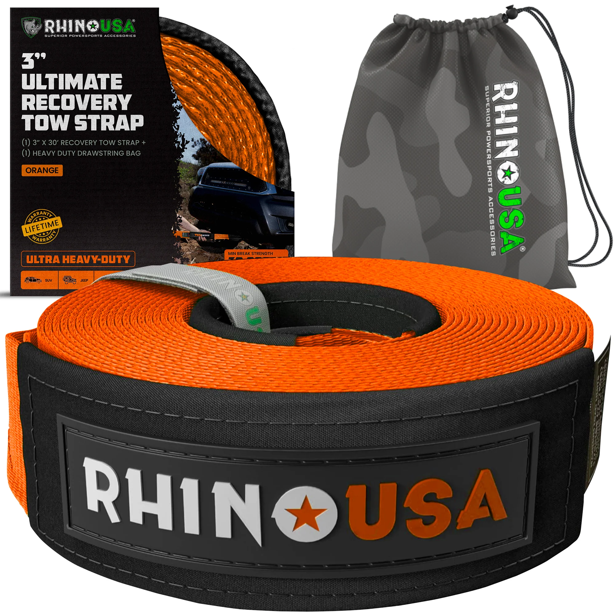 3" Ultimate Recovery Tow Strap - Image 4