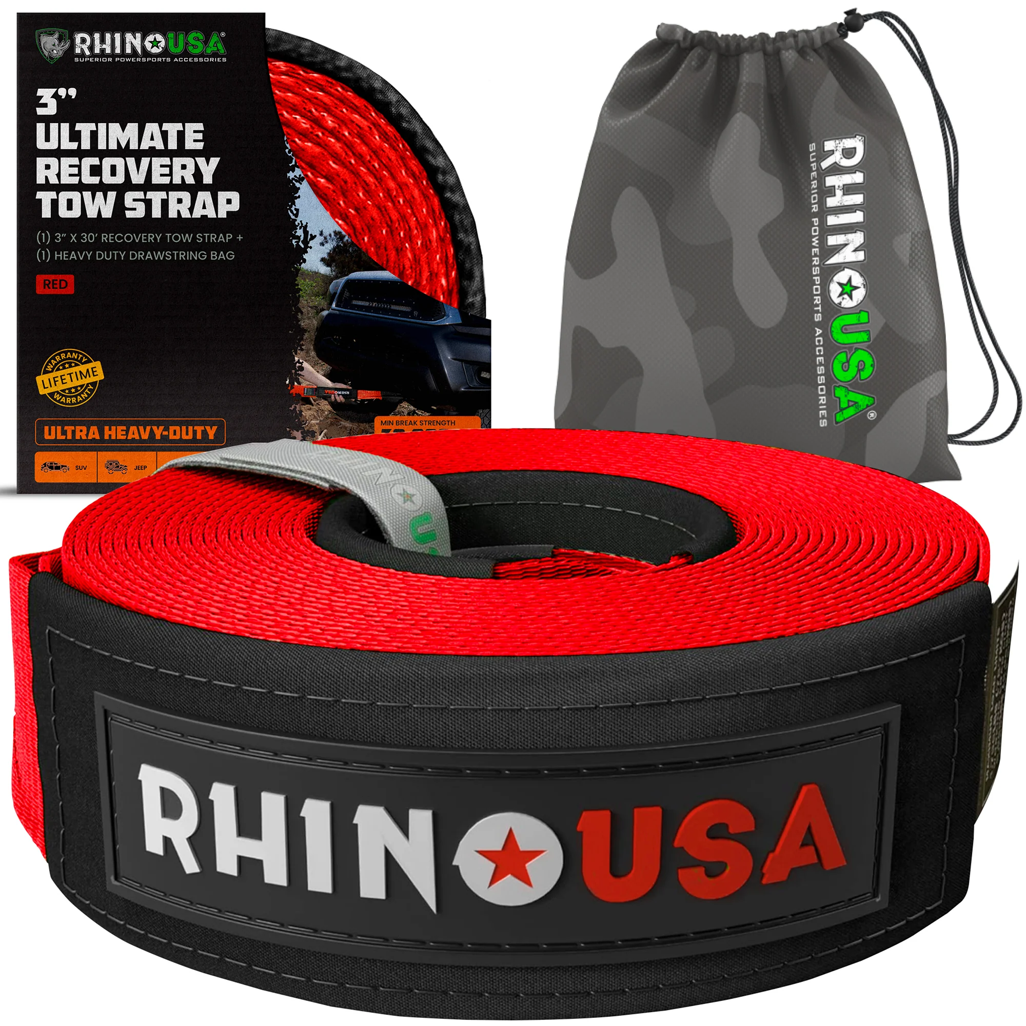 3" Ultimate Recovery Tow Strap - Image 5