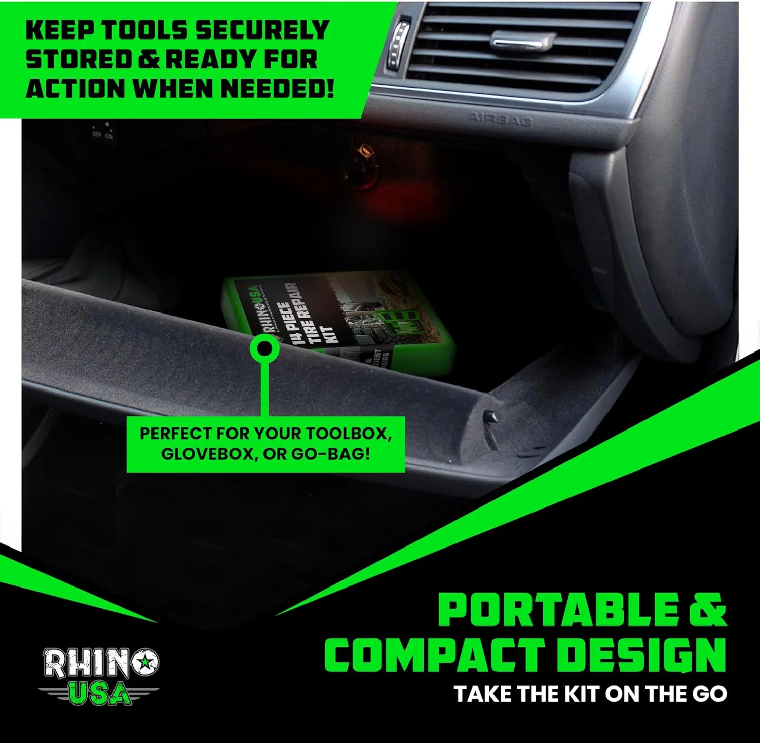 14-Piece Compact Tire Repair Kit - Image 4