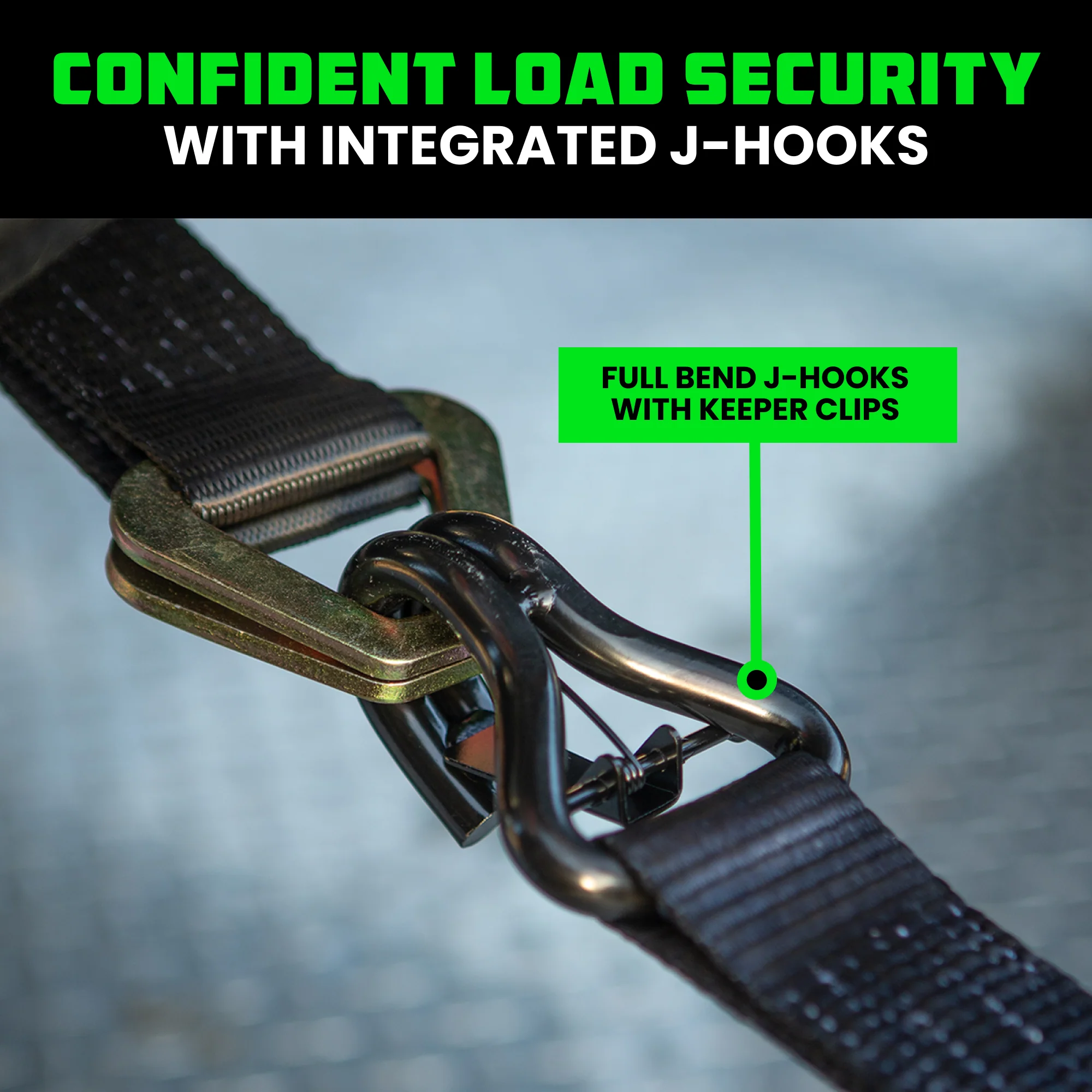 2" x 8' Vehicle Tie-Down Kit (J-Hooks) - Image 13