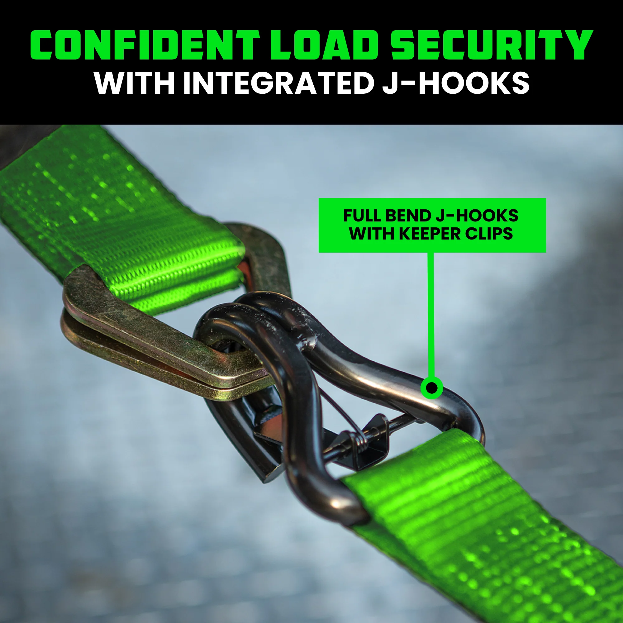 2" x 8' Vehicle Tie-Down Kit (J-Hooks) - Image 21