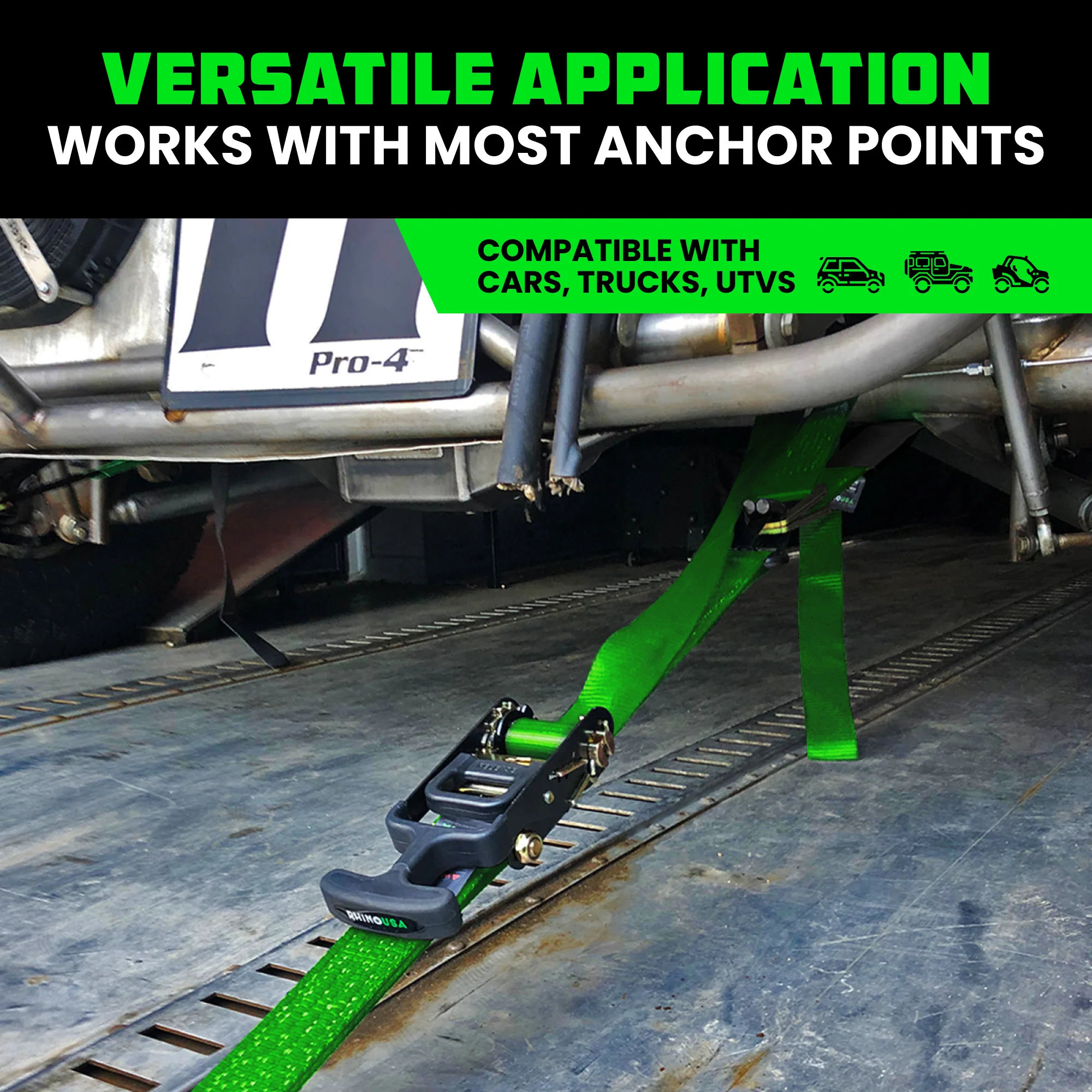 2" x 8' Vehicle Tie-Down Kit (J-Hooks) - Image 23