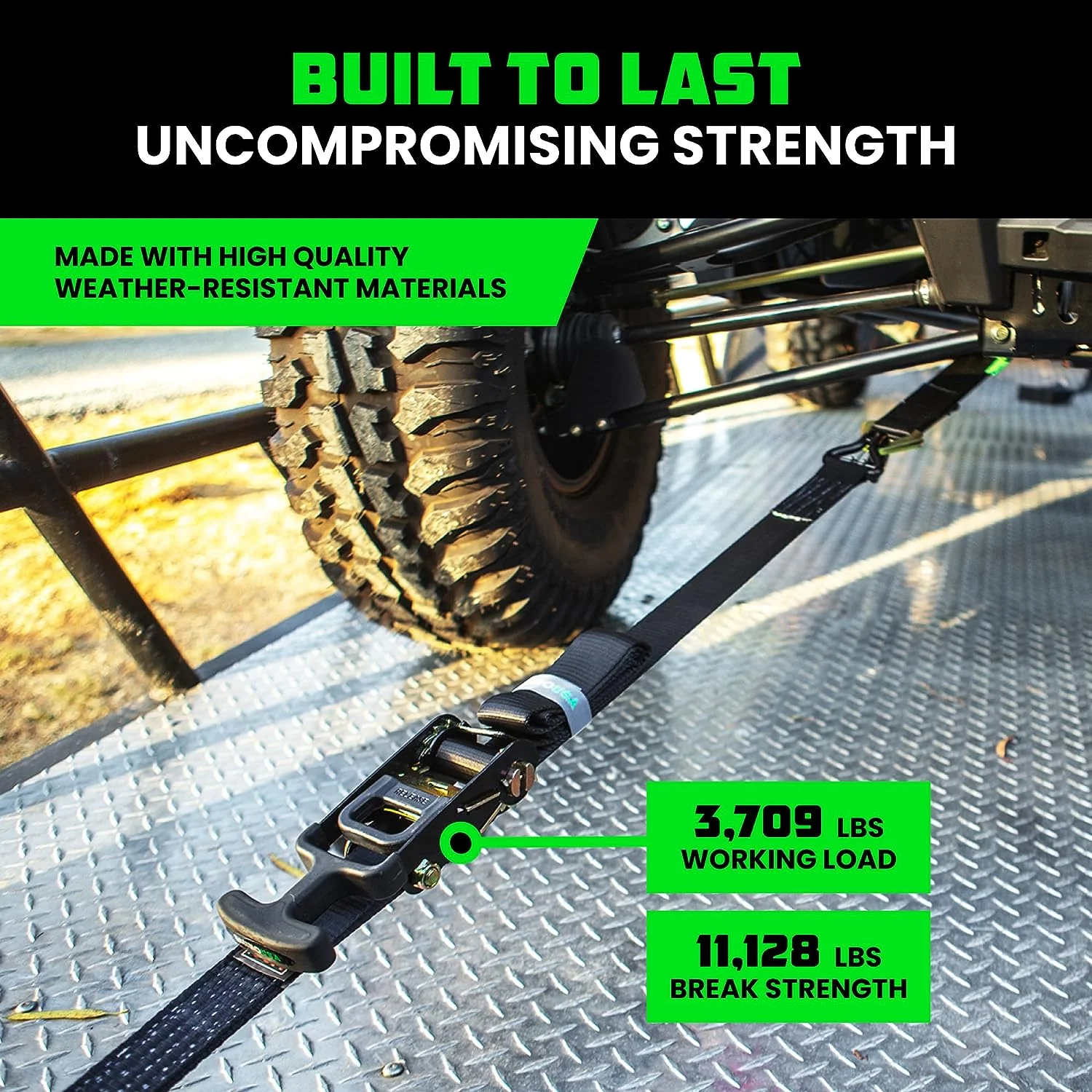 2" x 8' Vehicle Tie-Down Kit (J-Hooks) - Image 6