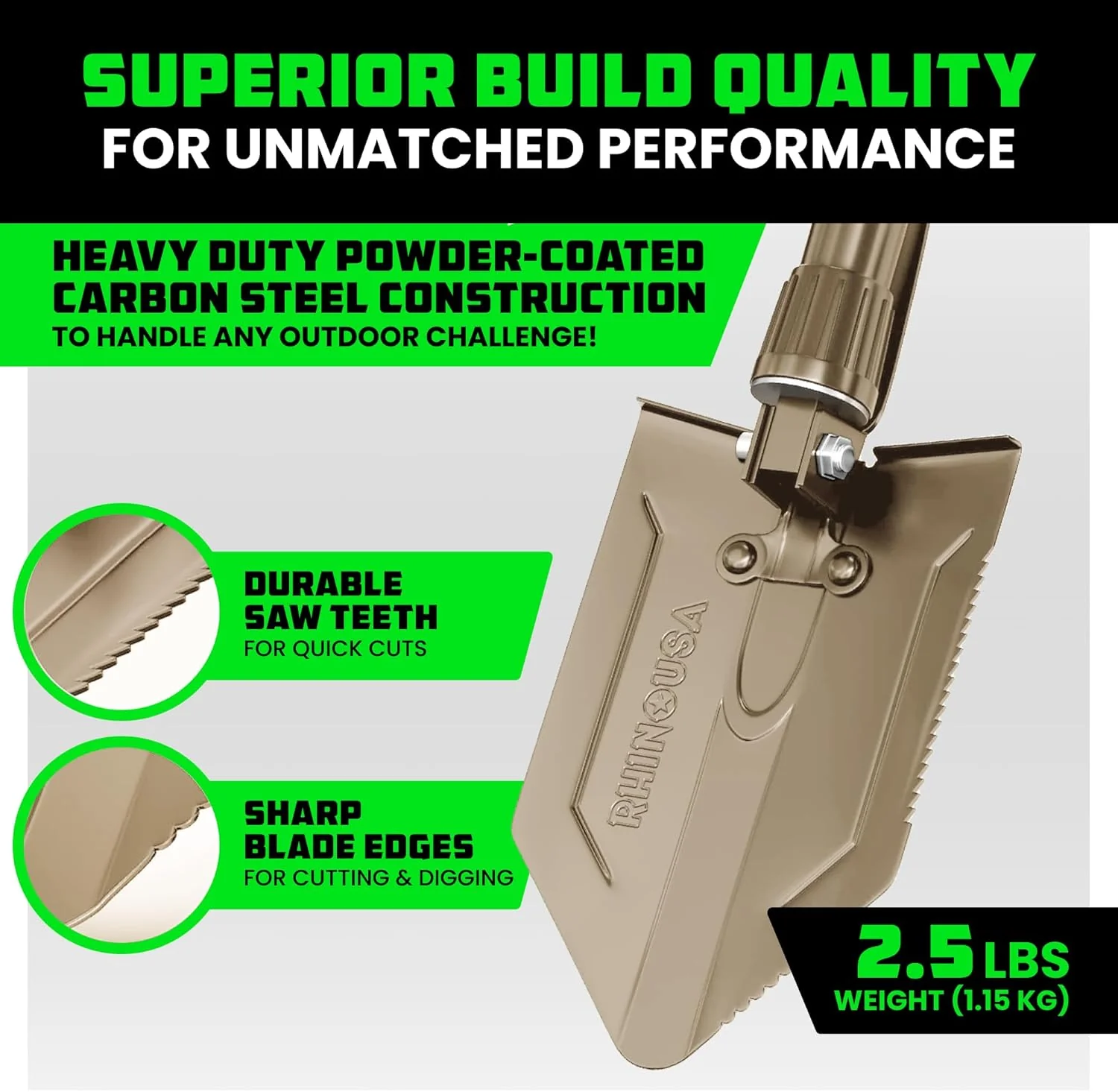 Folding Survival Shovel w/ Pick - Image 12