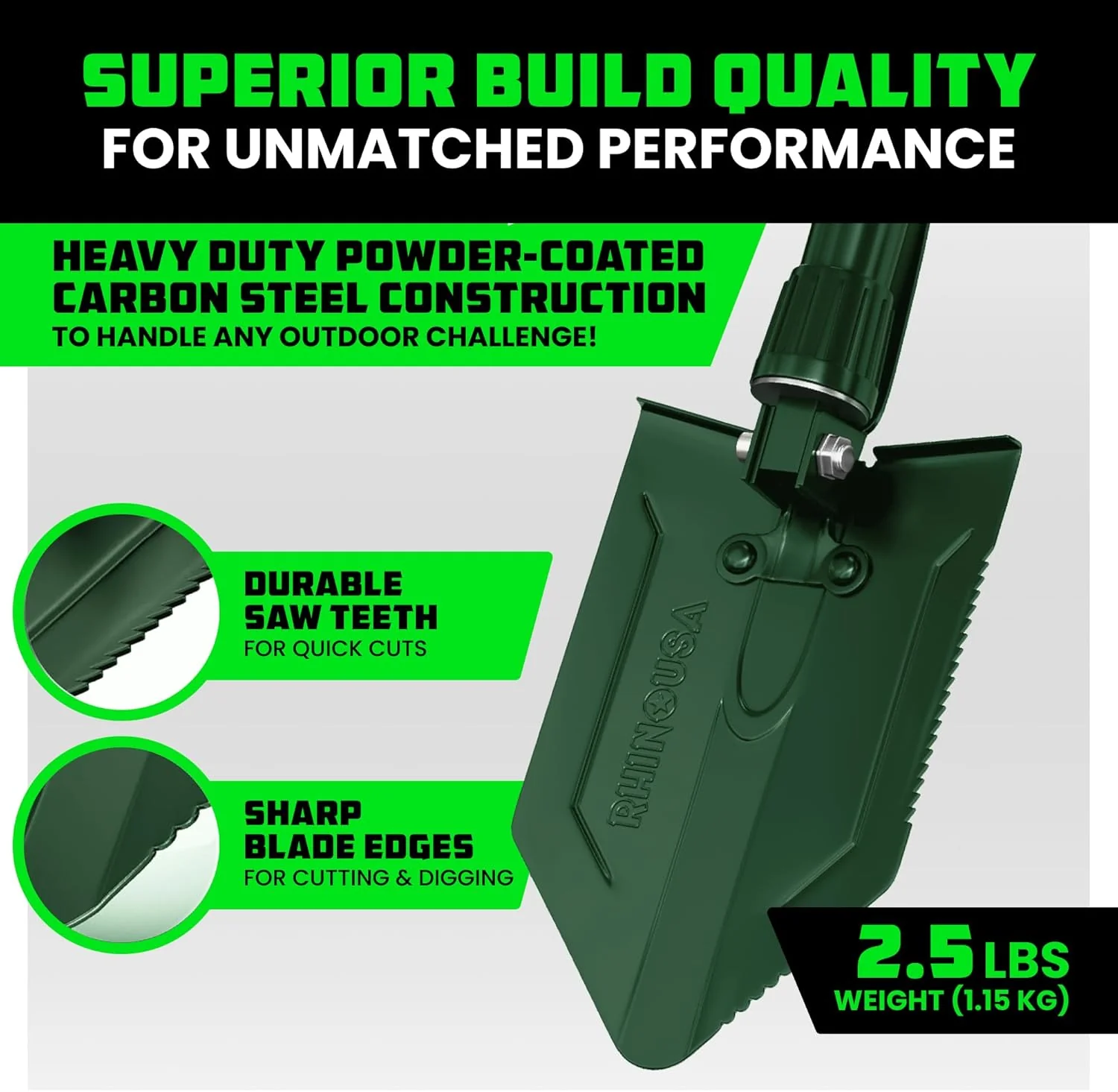 Folding Survival Shovel w/ Pick - Image 13