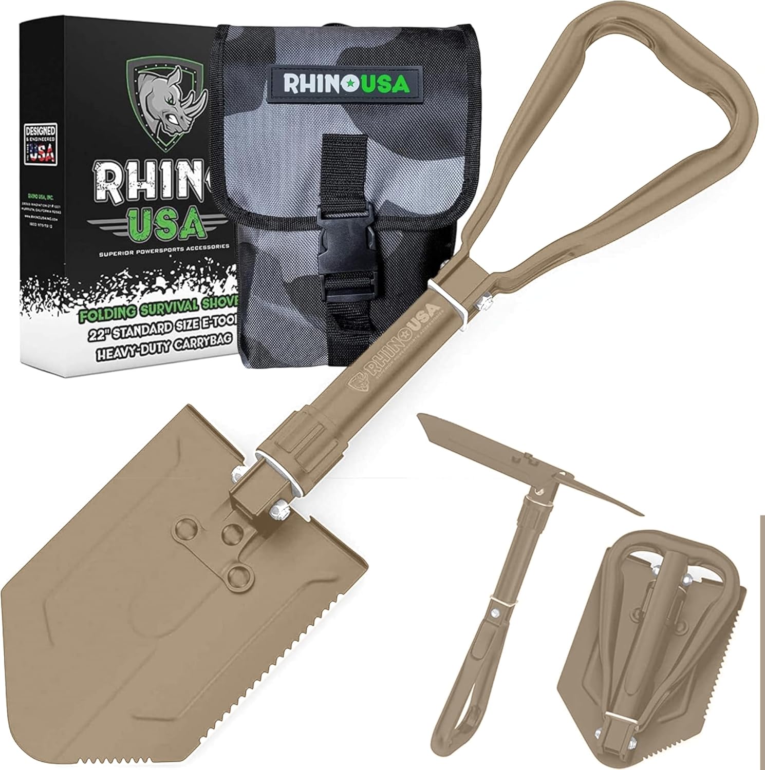 Folding Survival Shovel w/ Pick - Image 17