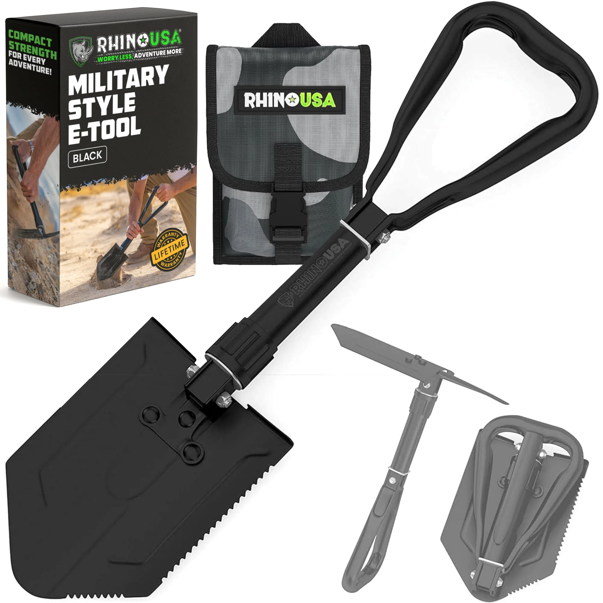 Folding Survival Shovel w/ Pick - Image 27