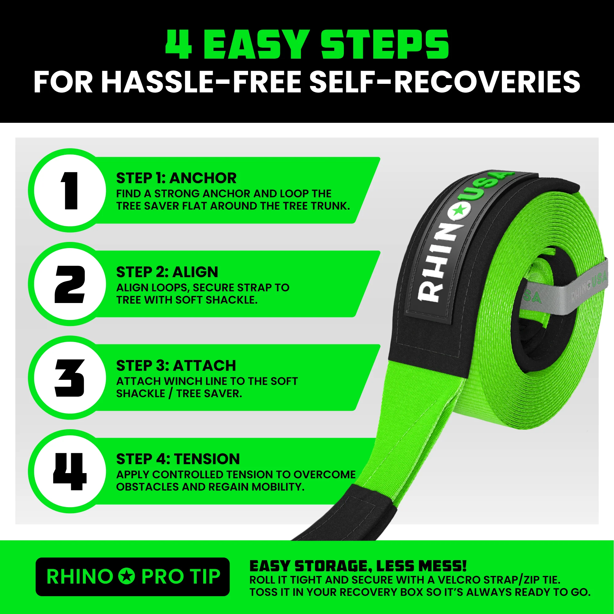 3" x 8' Recovery Tree Saver Strap - Image 19