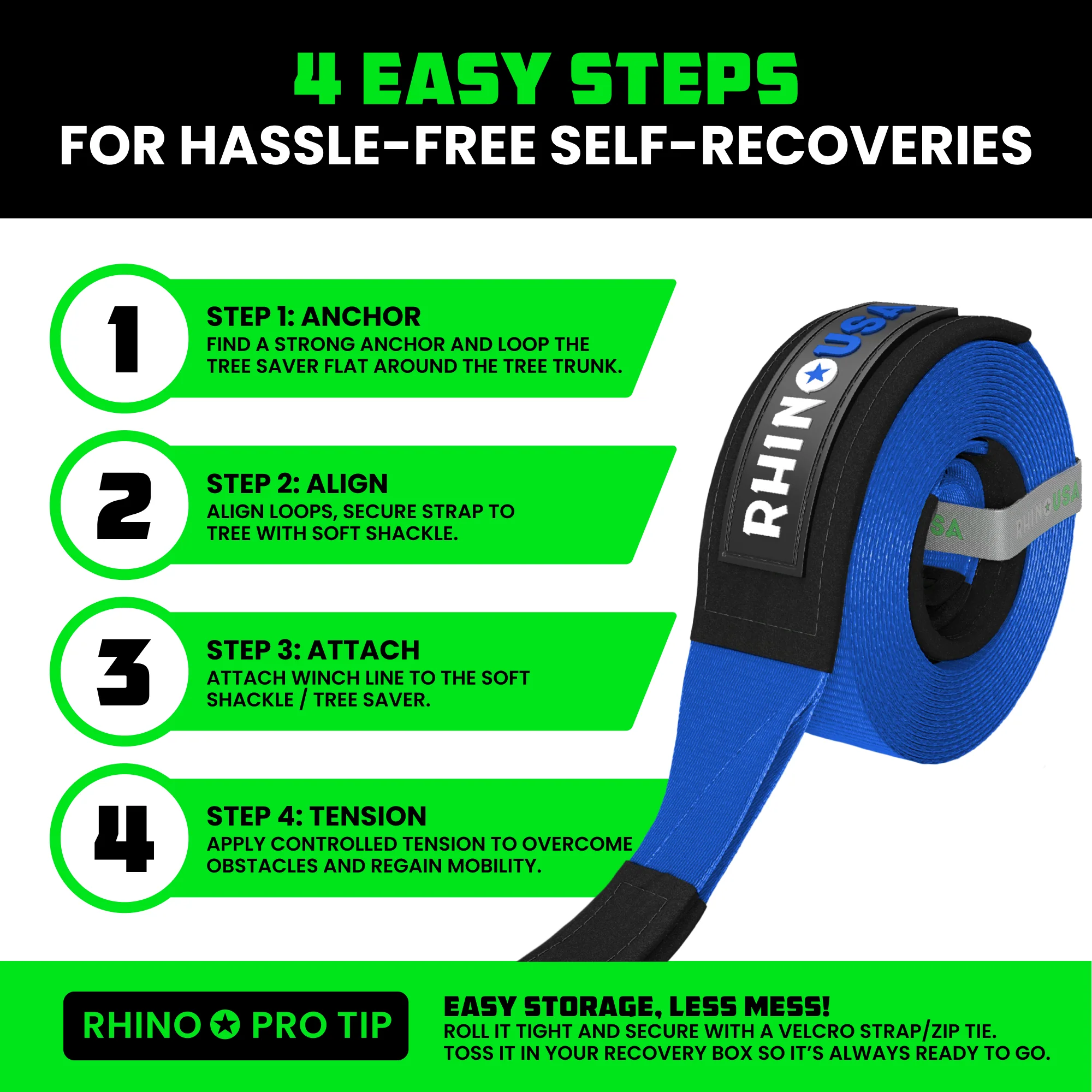 3" x 8' Recovery Tree Saver Strap - Image 24