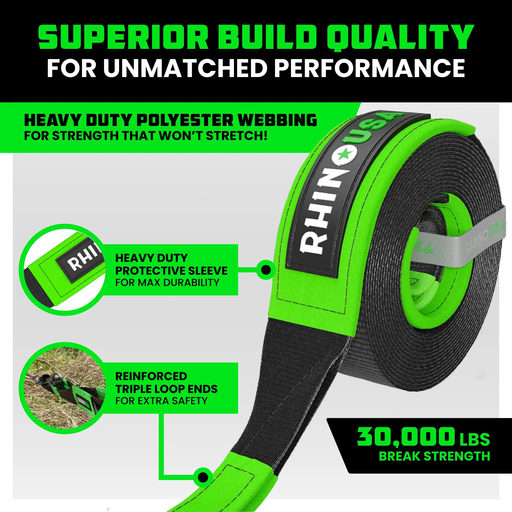 3" x 8' Recovery Tree Saver Strap - Image 9