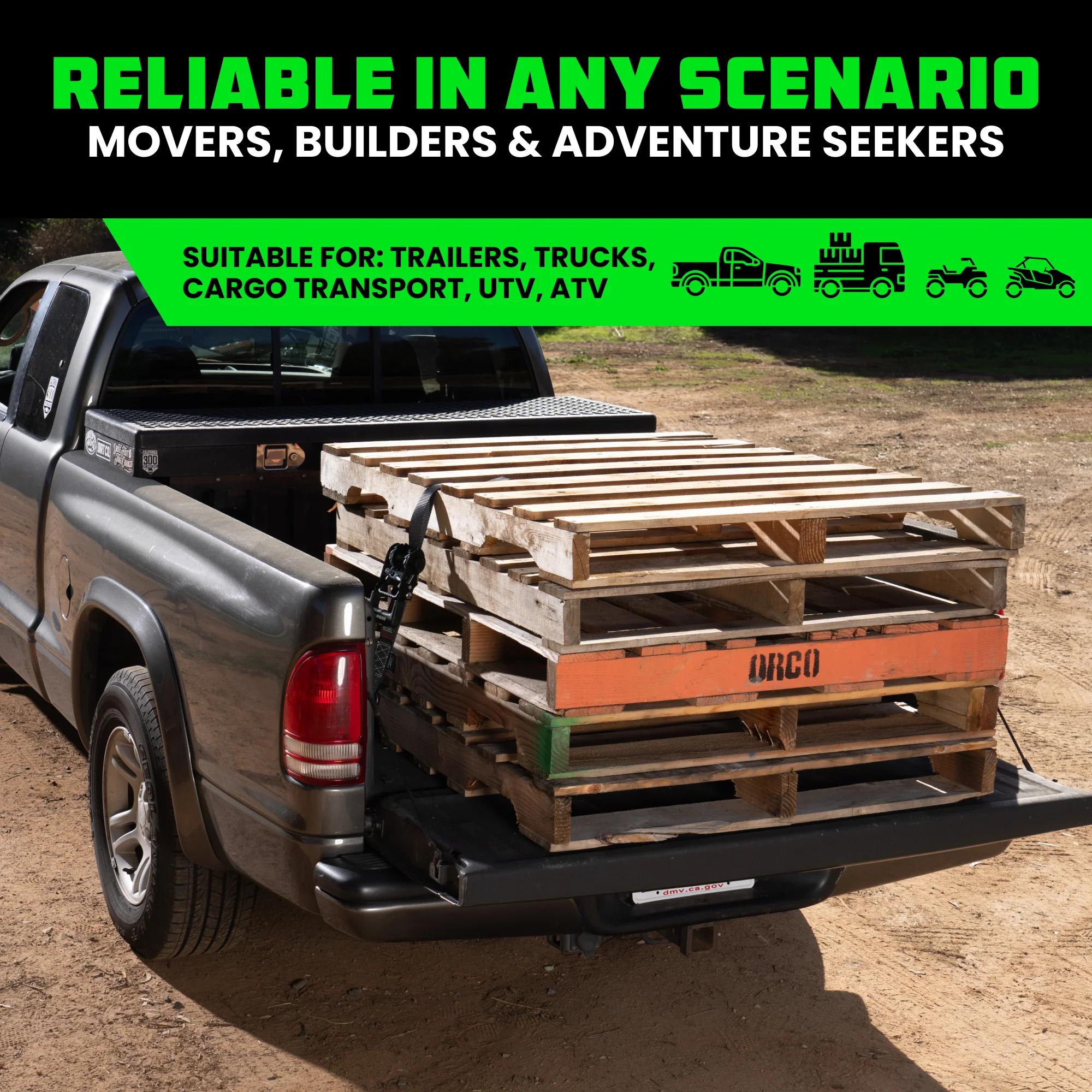 1.6" Self-Tensioning Ratchet Straps - Image 19