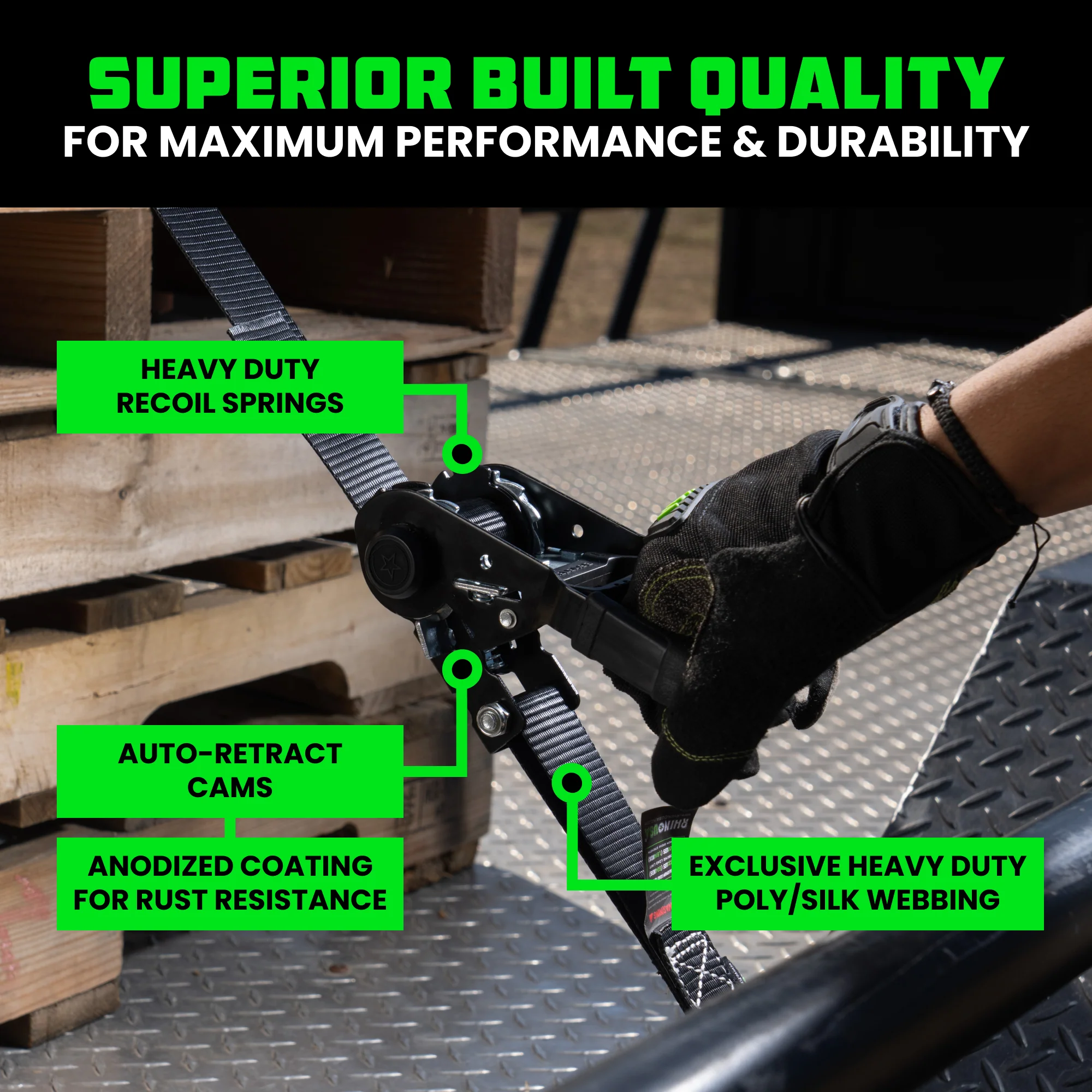 1.6" Self-Tensioning Ratchet Straps - Image 22