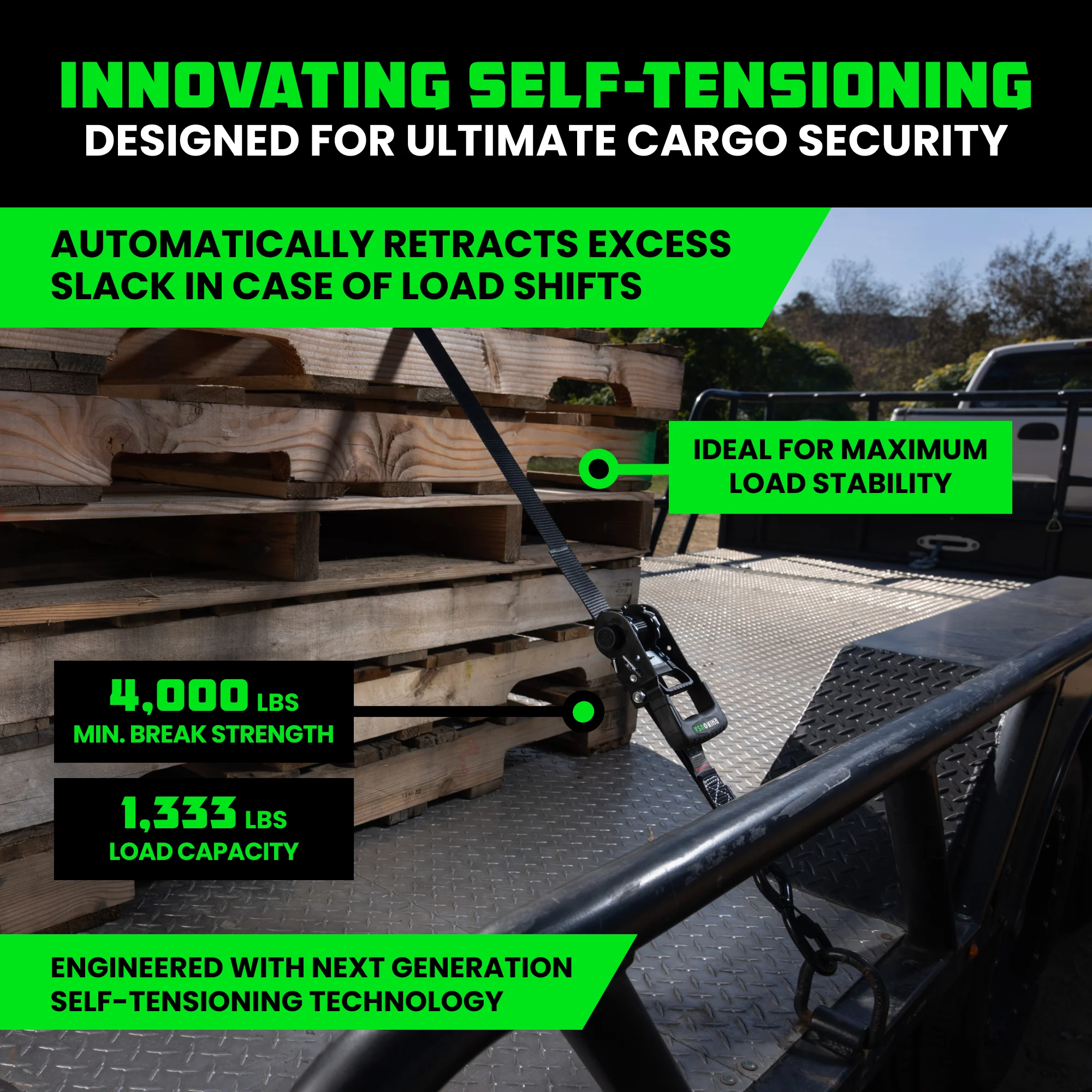 1.6" Self-Tensioning Ratchet Straps - Image 25