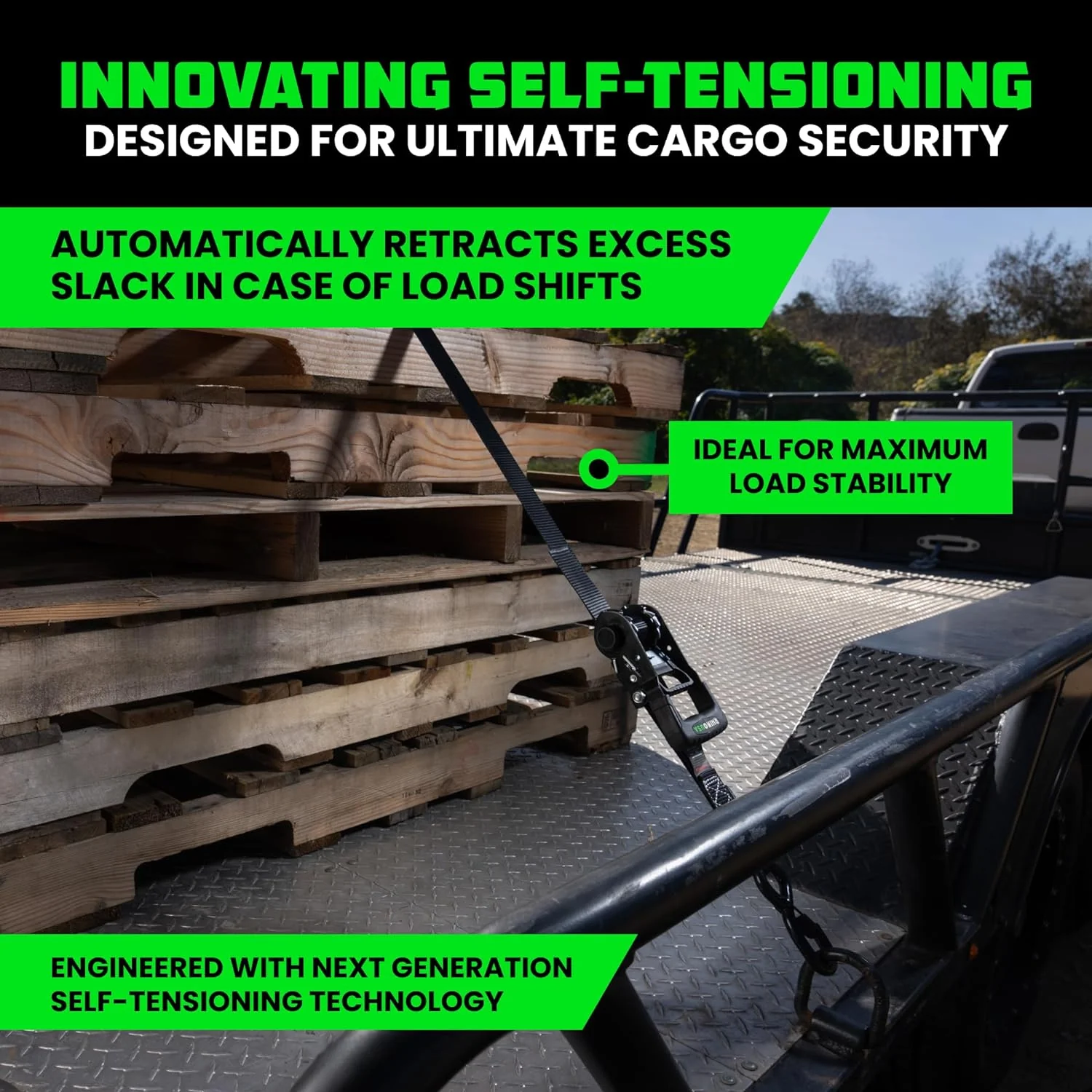 1.6" Self-Tensioning Ratchet Straps - Image 4