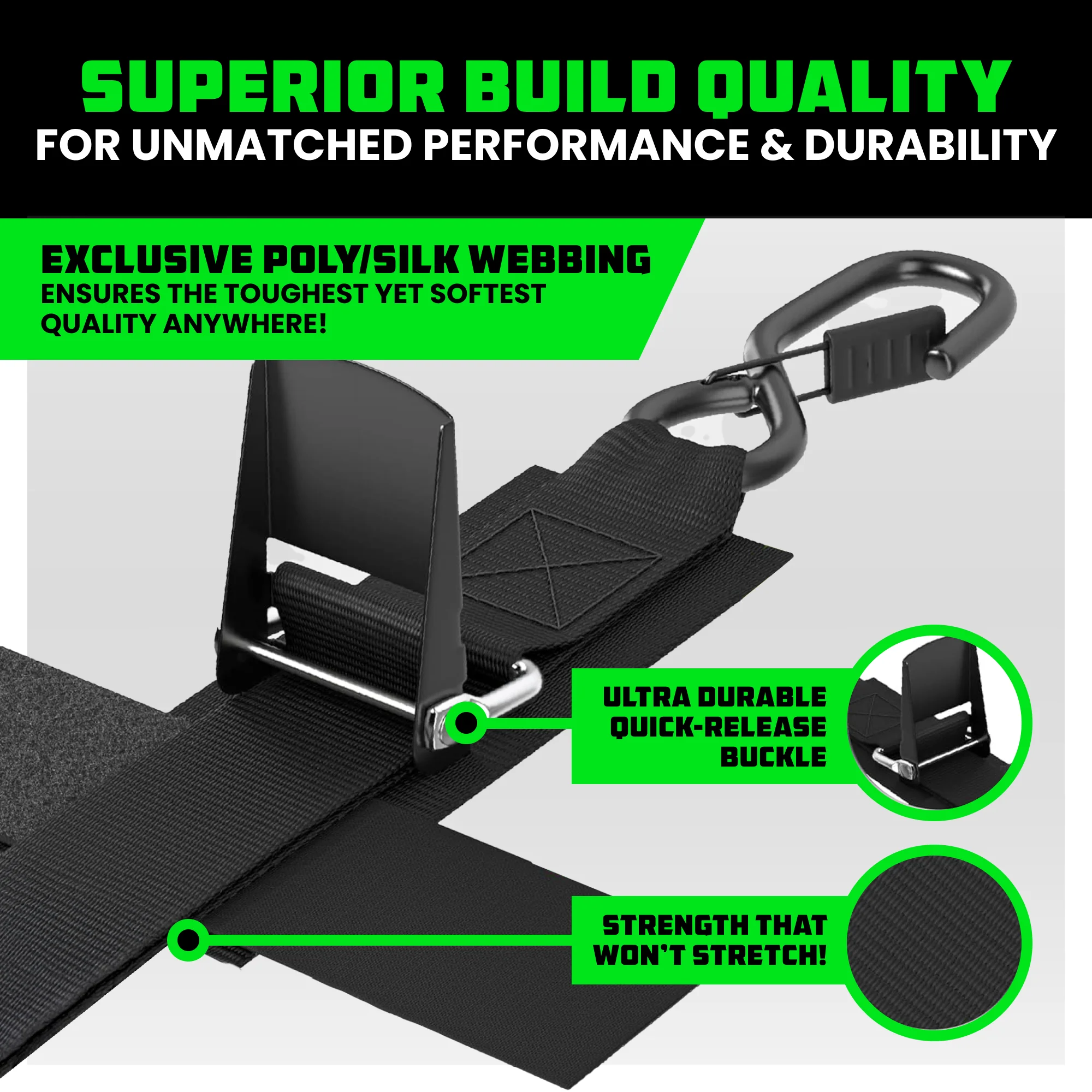 2" x 4' Transom Tie-Down Straps - Image 4